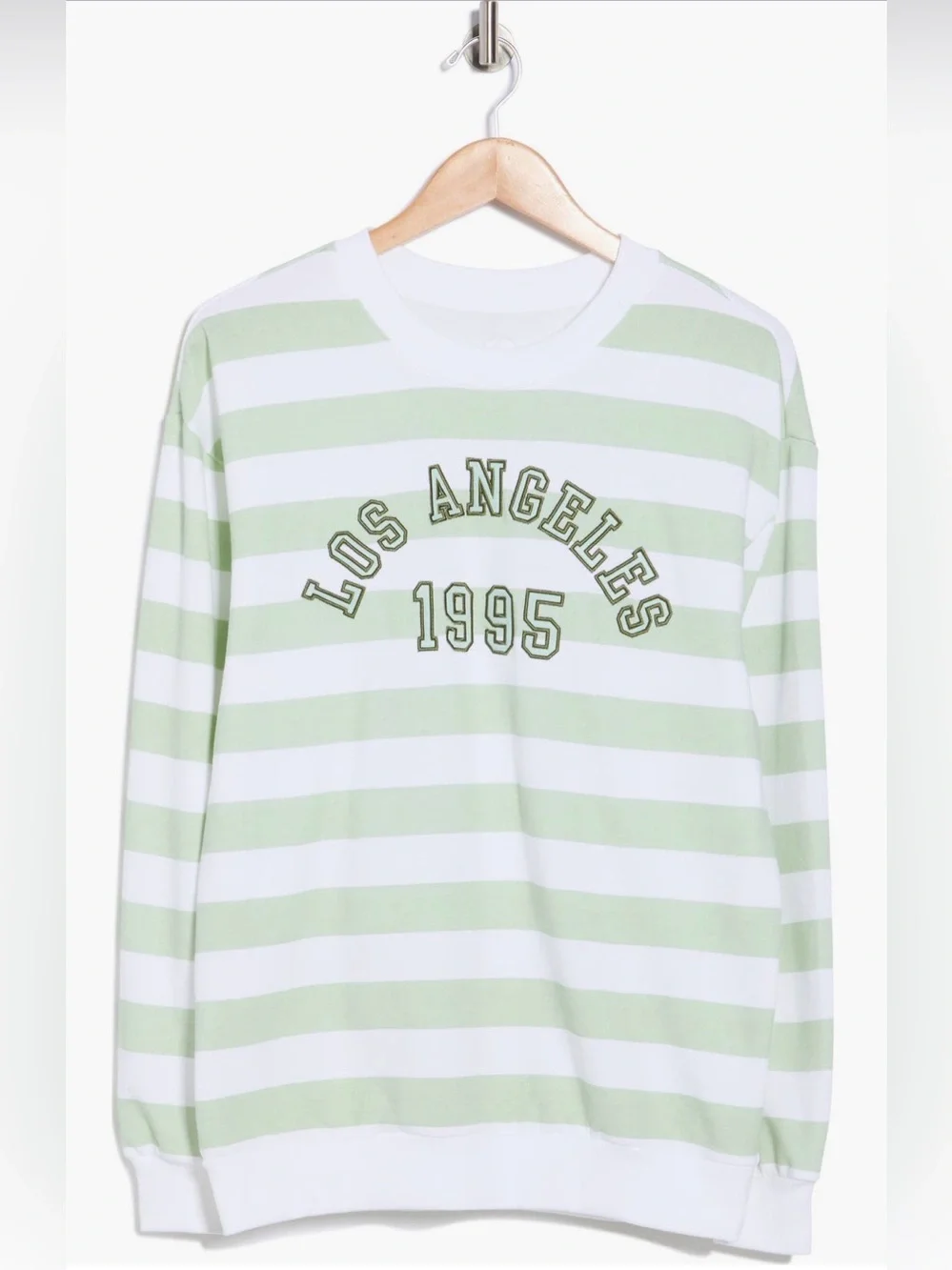 Hi Res 'Los Angeles 1995' Striped Crewneck Sweatshirt